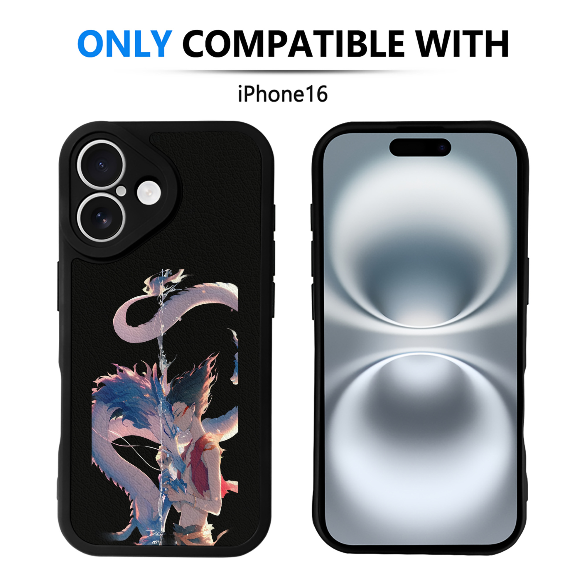 （画像用） Ne Zha 2 ナタ 魔童の大暴れ 【iPhone 16シリーズ対応】シリコンスマホケース（レザー調） 材質：シリコン